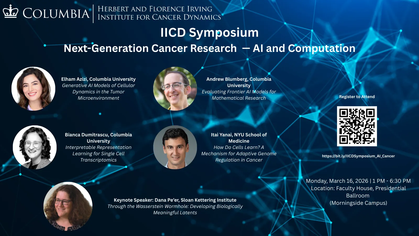 Flyer for IICD Symposium: Next-Generation Cancer Research — AI and Computation