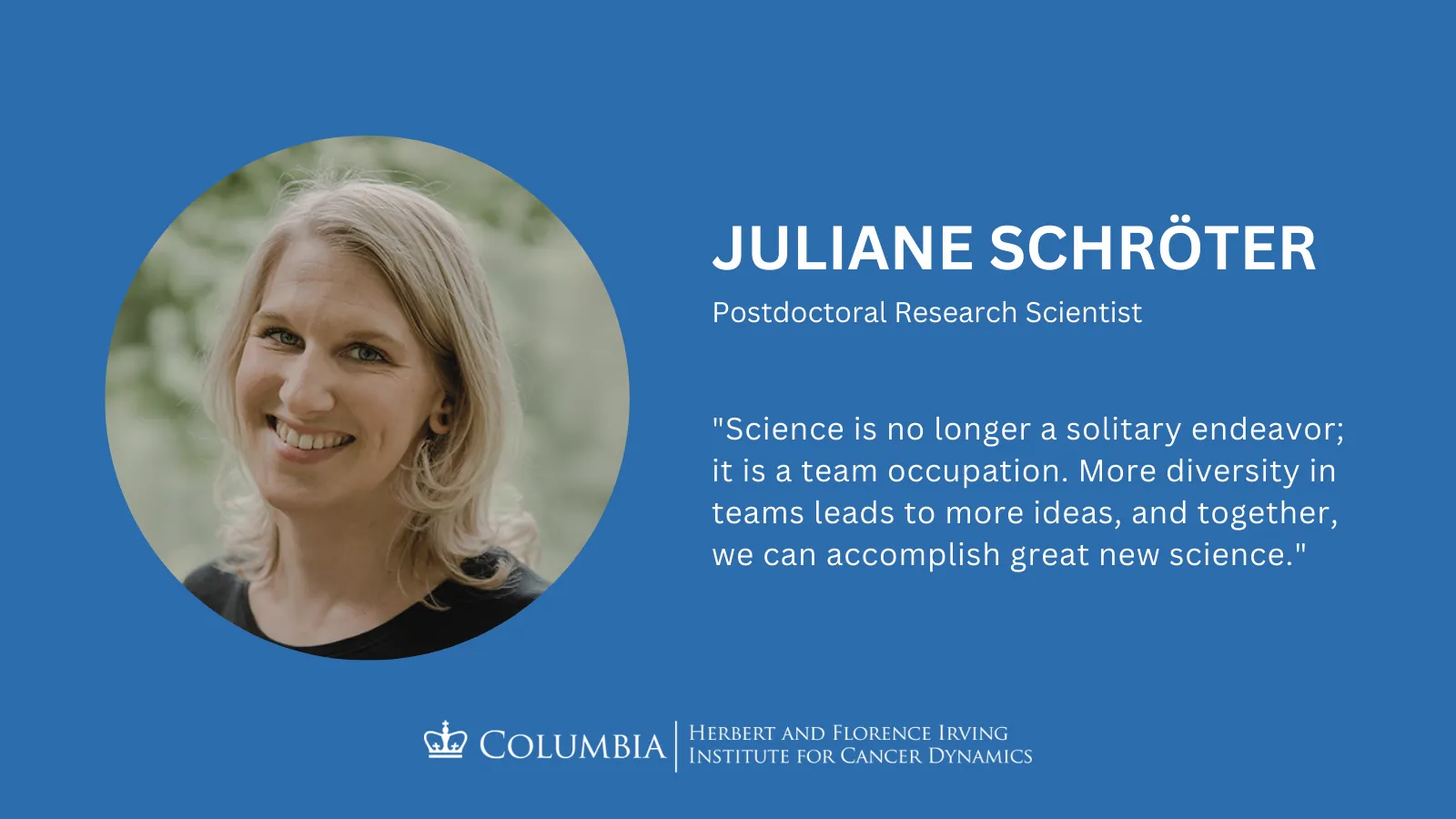 Juliane Schröter headshot and quote
