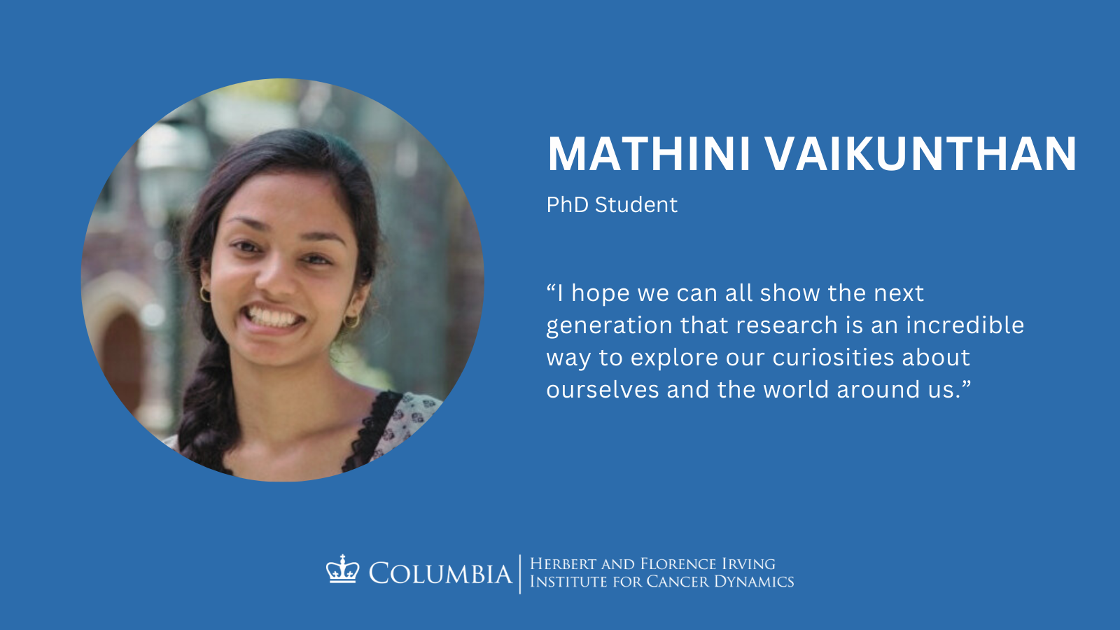 Mathini Vaikunthan Mathini Vaikunthan headshot and quote