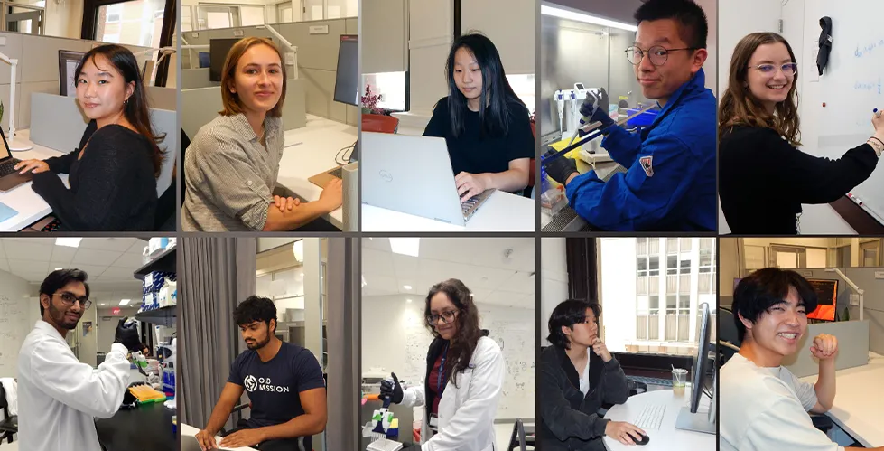 From left to right (clockwise): Amie Choe, Sophia Gardiner, Chenjishi Lin, Jun Lin, Hadassah Mayerfeld, Abdullah Naqvi, Yash Patel, Vanessa Rivas, Elliott Seo, Kyle Tsai