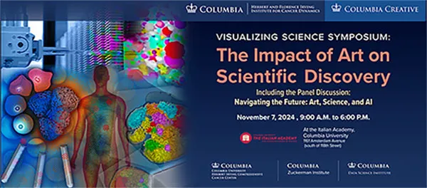 Flyer for Visualizing Science Symposium: The Impact of Art on Scientific Discovery