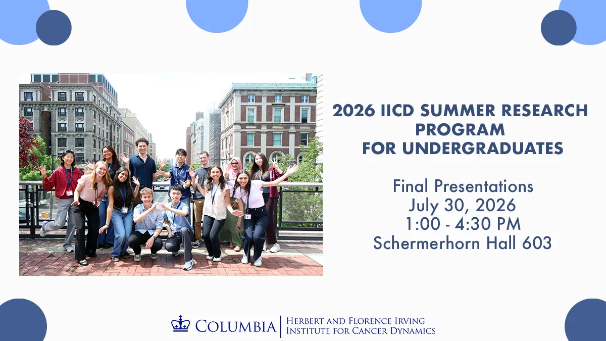 Flyer for IICD SRP Final Research Presentations