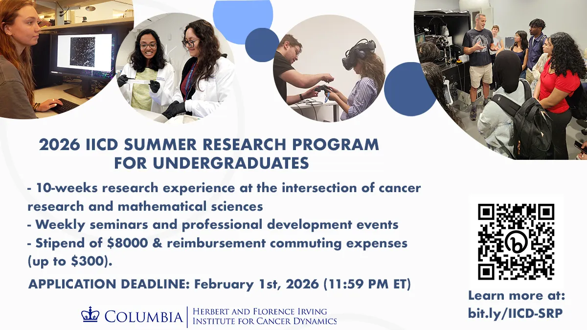 Flyer for 2026 IICD Summer Research Program