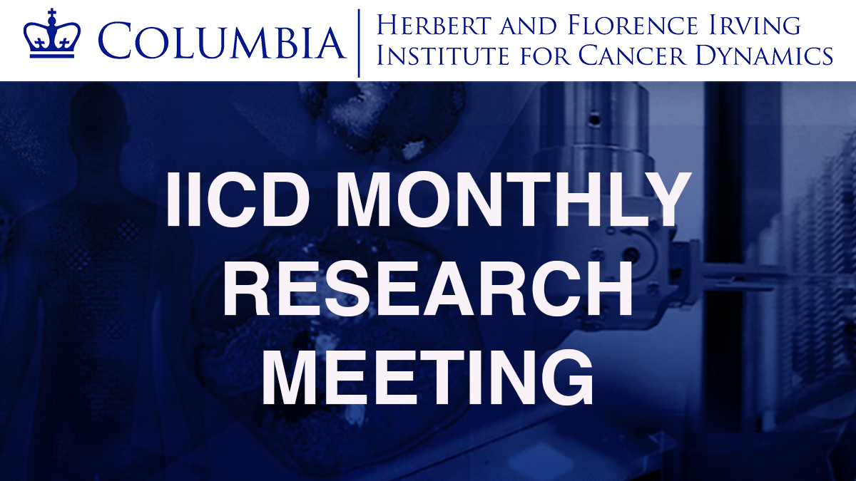 IICD Monthly Research Meeting flyer for IICD Monthly Research Meeting