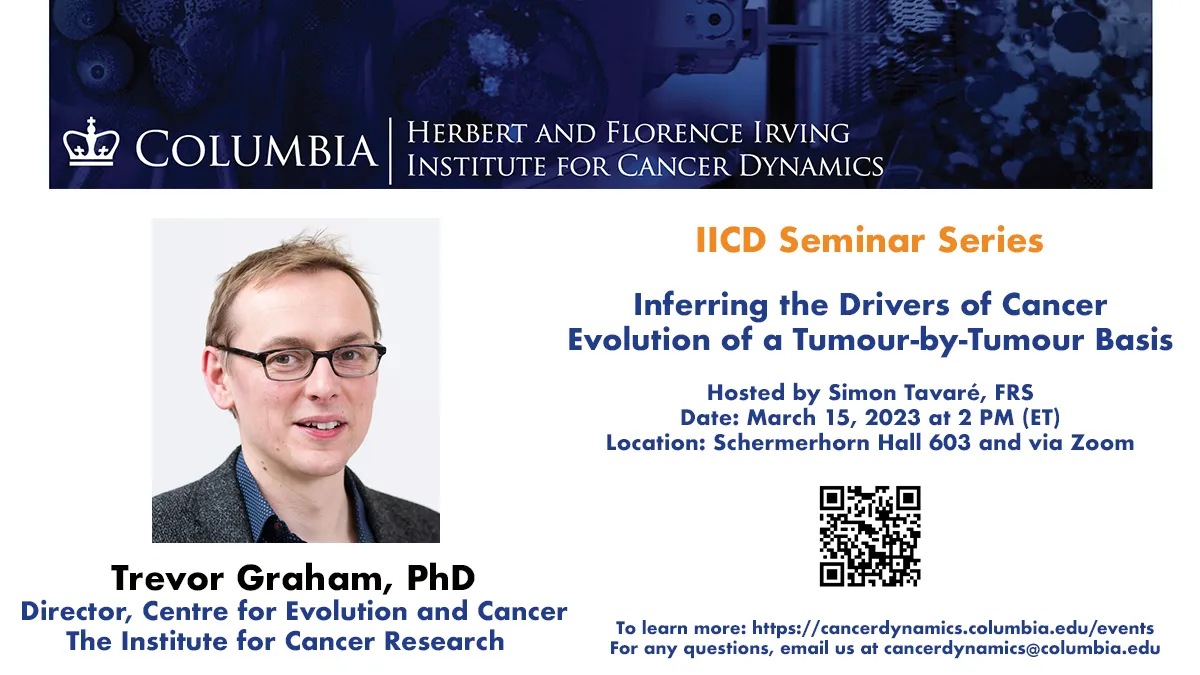 Flyer for IICD Seminar Series: Trevor Graham, The Institute of Cancer Research