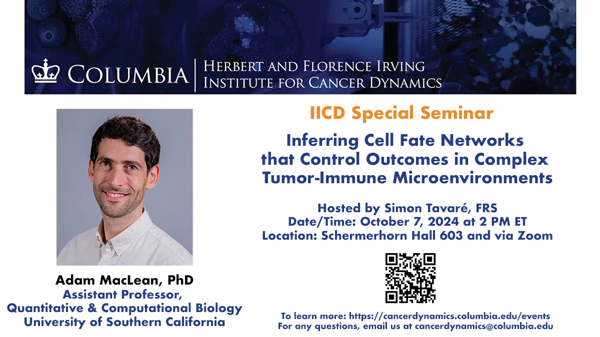 flyer for IICD Special Seminar: Adam MacLean University of Southern California