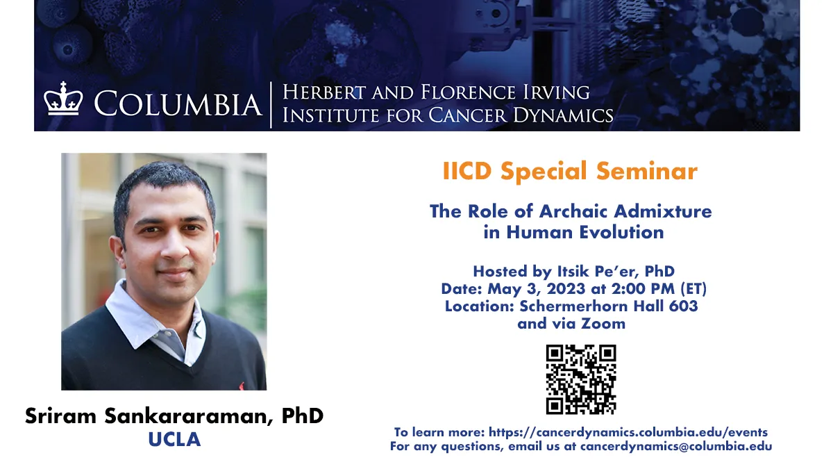 Flyer for Sriram Sankararaman's seminar