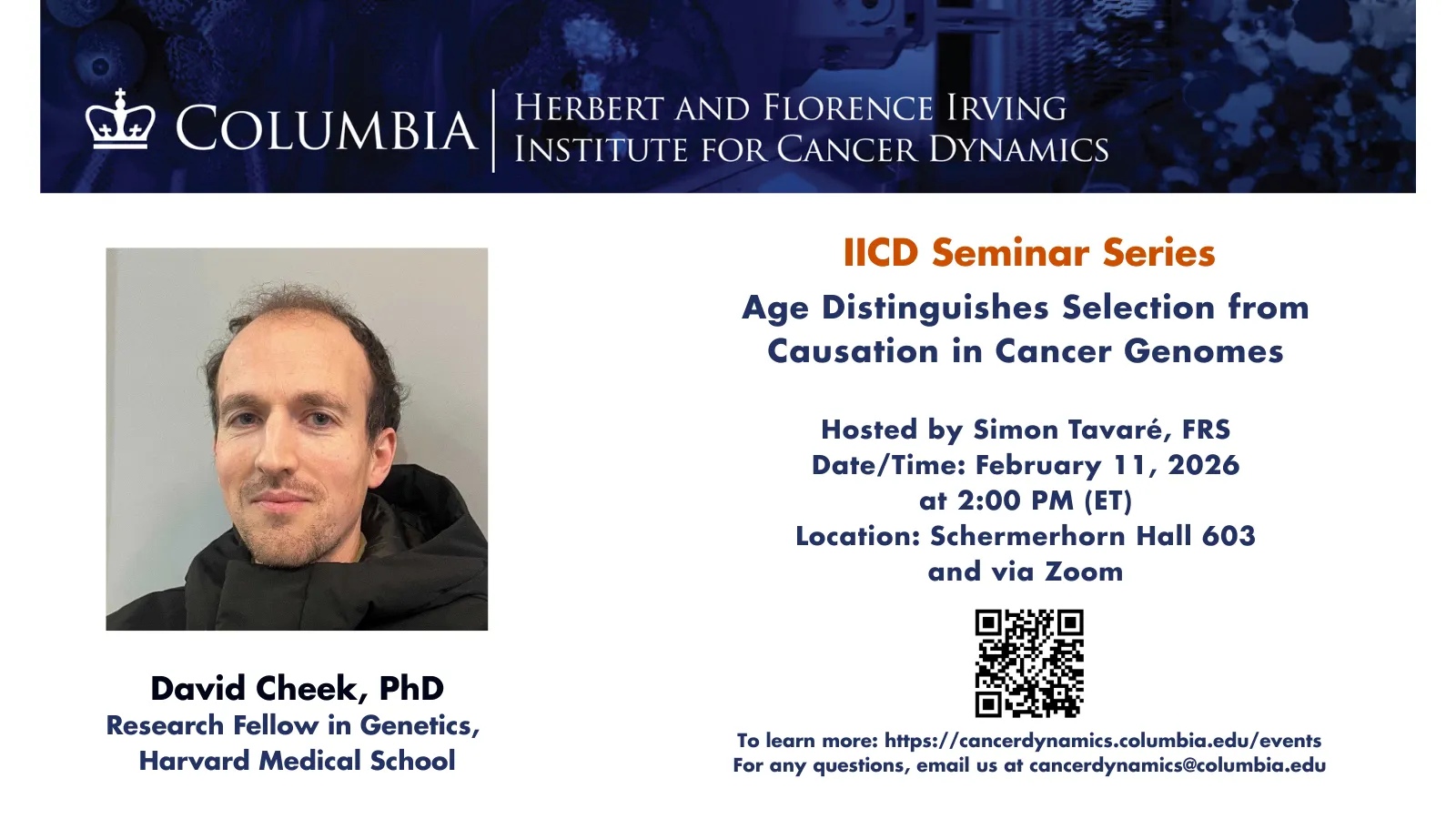 IICD Seminar with David Cheek, PhD