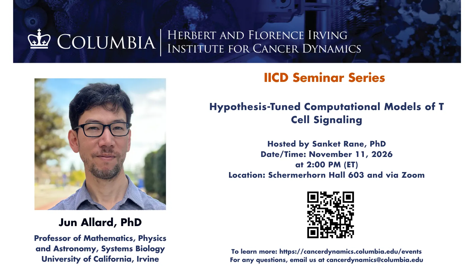 Banner for IICD Seminar Series: Jun Allard, University of California Irvine