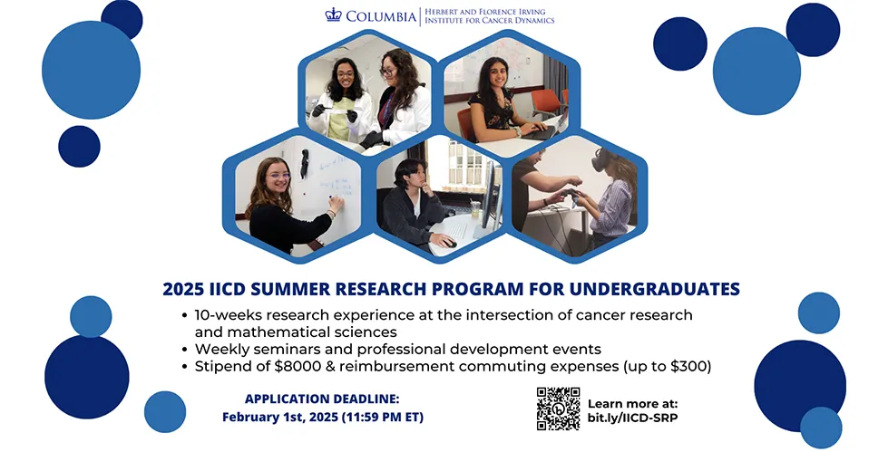 Flyer for 2025 IICD Summer Research Program for Undergraduates 