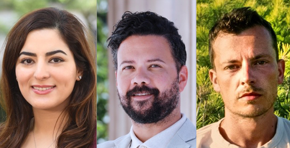 From left to right: Elham Azizi, José McFaline-Figueroa, Mijo Simunovic