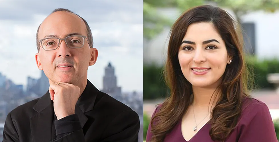 Headshots of Brent Stockwell (left) and Elham Azizi (right)