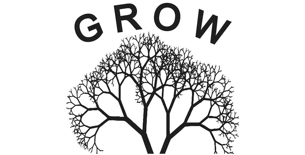 Image of a tree with the name of the conference above, “GROW”
