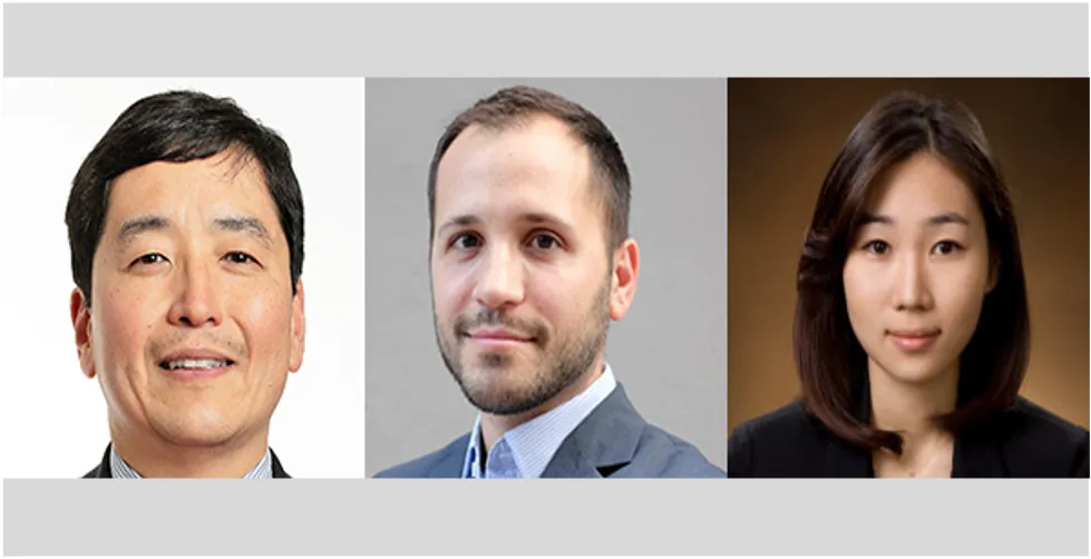 Headshots of Chin Hur (left), Nicholas Tatonetti (center) and Jiheum Park (right)