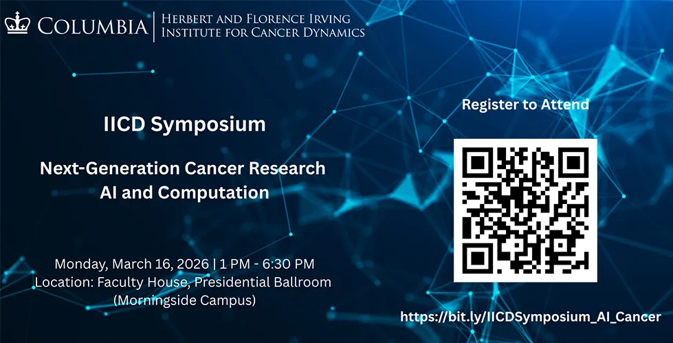 Flyer for IIICD Symposium: Next-Generation Cancer Research — AI and Computation