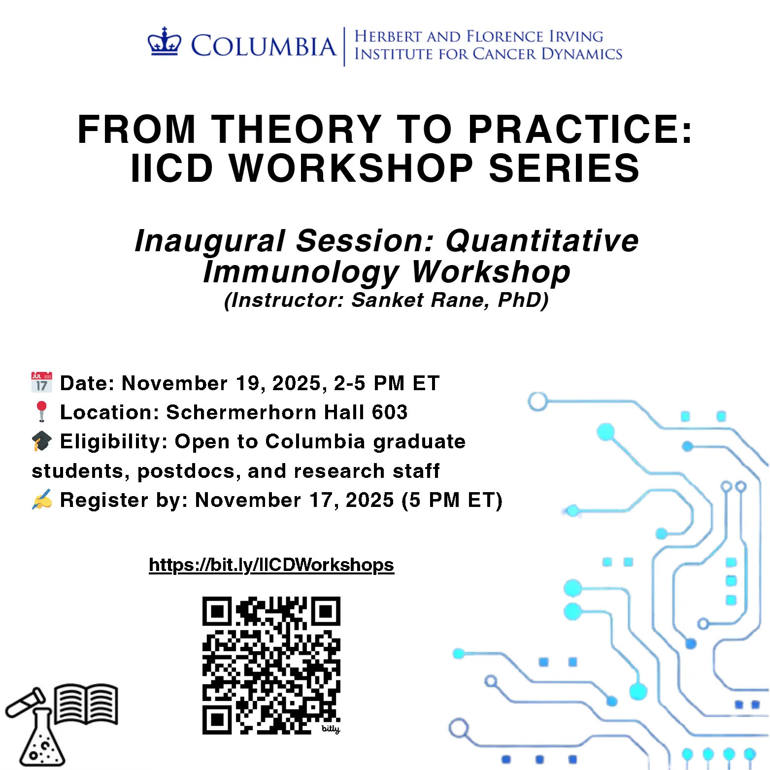 Flyer for Quantitative Immunology Workshop