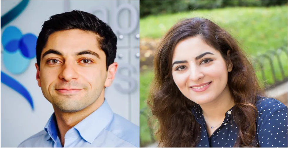 Headshots of Benjamin Izar (left) and Elham Azizi (right)