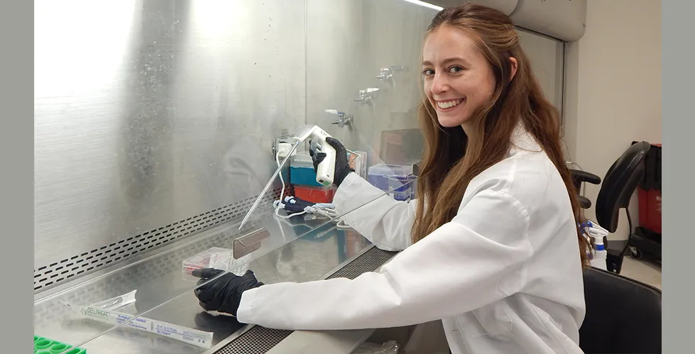 Mackenzie Sky in the lab