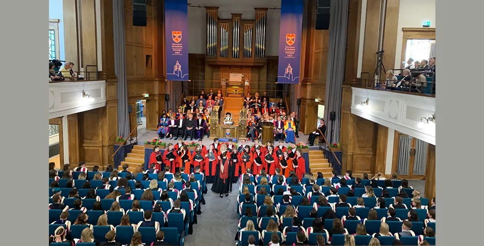Picture of the University of St Andrews graduation ceremony