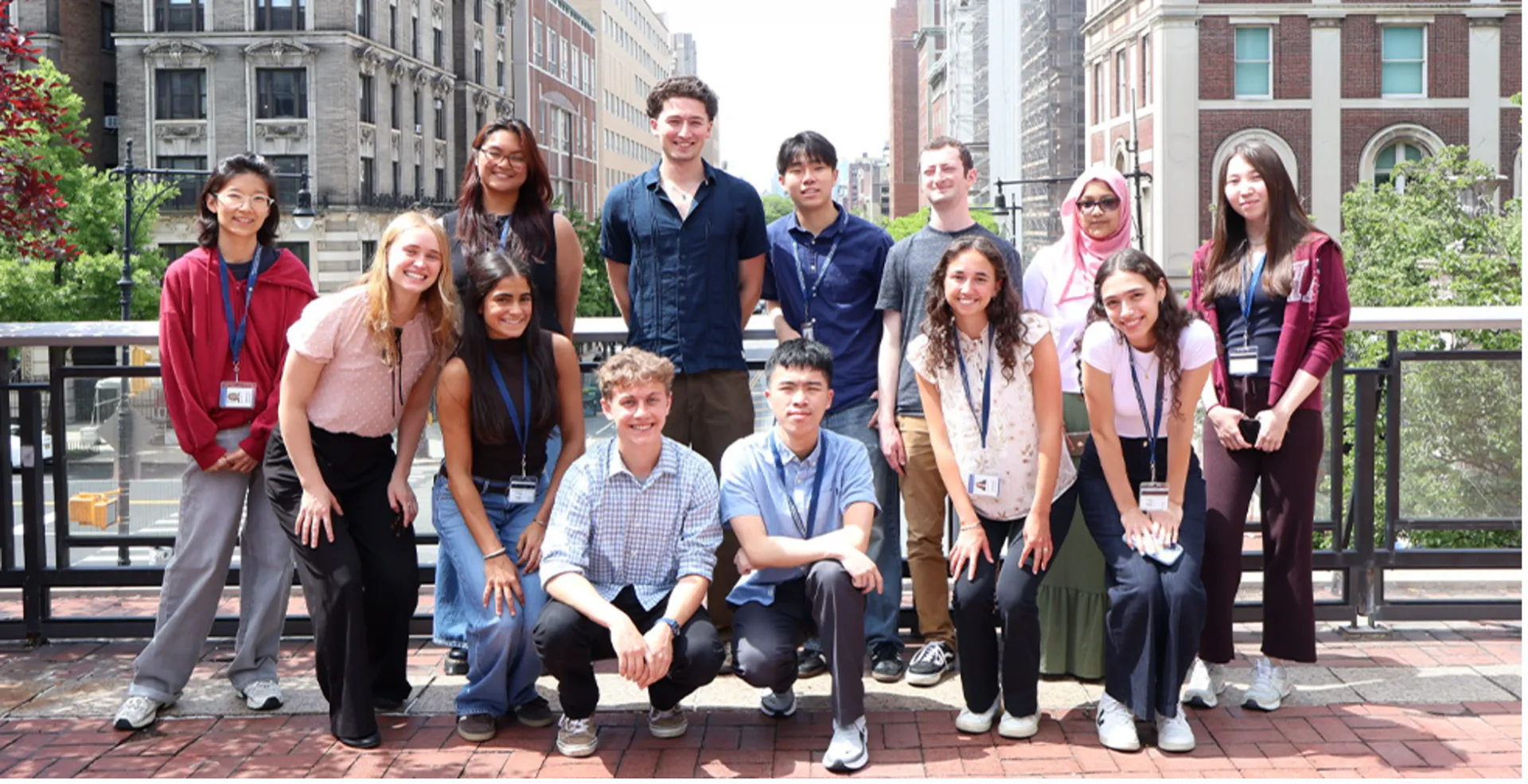 2026 SRP Interns on the esplanade at Columbia University
