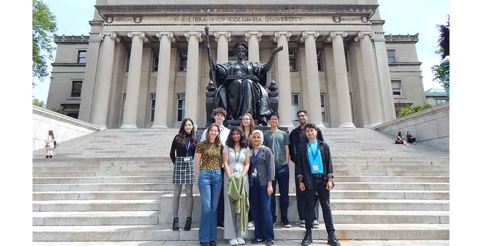 2025 SRP Interns in front of Alma Mater
