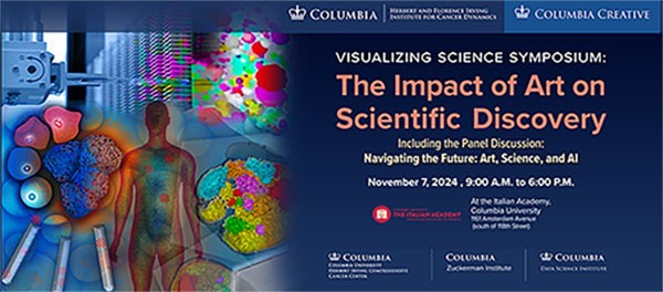 Flyer for Visualizing Science Symposium: The Impact of Art on Scientific Discovery