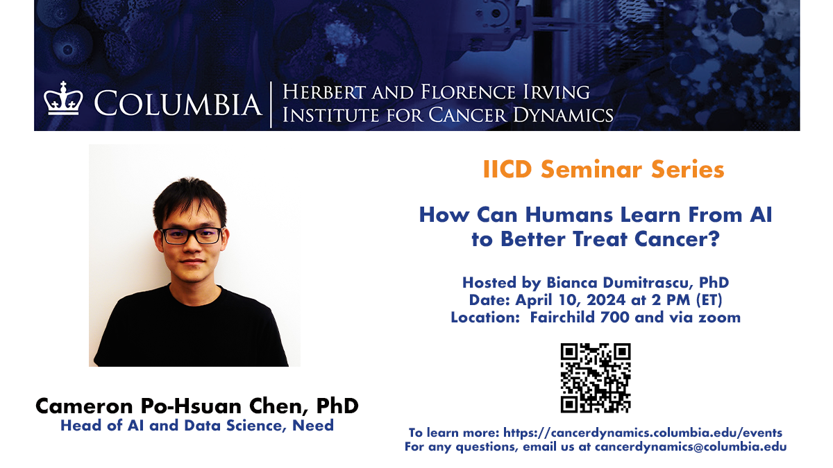 Flyer for IICD Seminar Series: Cameron Po-Hsuan Chen, Need