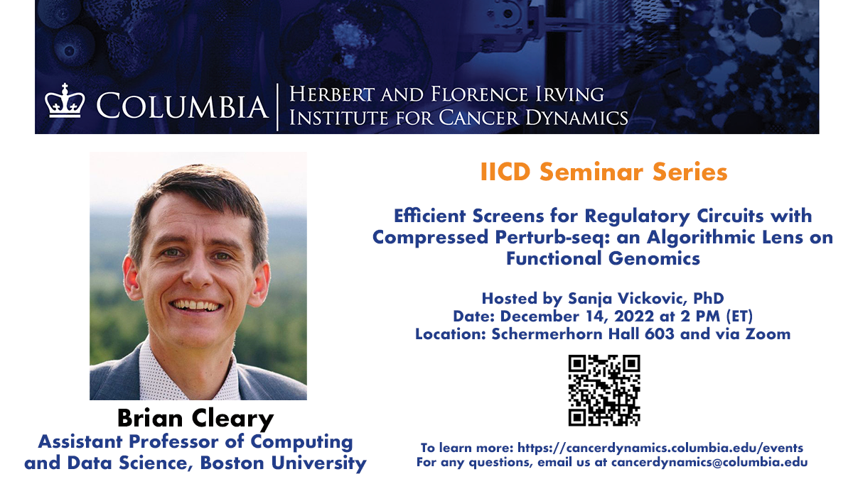Flyer for IICD Seminar Series: Brian Cleary, Boston University