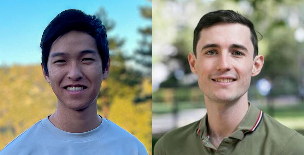 Headshots of Justin Hong (left) and Achille Nazaret (right)