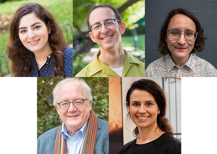 IICD core faculty members. Clockwise: Elham Azizi - Assistant Professor of Biomedical Engineering and Herbert and Florence Irving Assistant Professor of Cancer Data Research (in the Herbert and Florence Institute for Cancer Dynamics and the Herbert Irving Comprehensive Cancer Center); Andrew J. Blumberg - Herbert and Florence Irving Professor of Cancer Data Research (in the Herbert and Florence Irving Institute of Cancer Dynamics and the Herbert Irving Comprehensive Cancer Center) and Professor of Mathematics and Computer Science; Bianca Dumitrascu - Assistant Professor of Statistics and Herbert and Florence Irving Assistant Professor of Cancer Data Research (in the Herbert and Florence Institute for Cancer Dynamics); Sanja Vicković - Assistant Professor of Biomedical Engineering (in the Herbert and Florence Irving Institute for Cancer Dynamics) and Director of Technology Innovation at NYGC; Simon Tavaré - Professor of Statistics and Biological Sciences, Herbert and Florence Irving Director Clockwise: Elham Azizi, Andrew Blumberg, Bianca Dumitrascu, , Sanja Vicković, Simon Tavaré